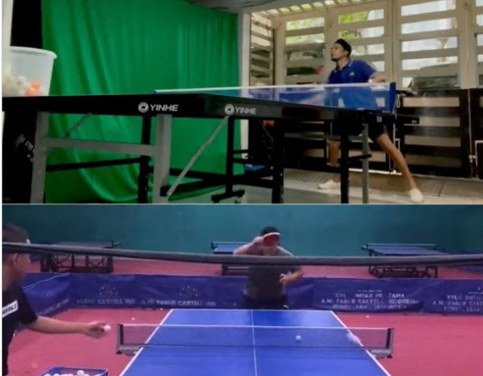 Abdel vs Desta tanding Ping Pong