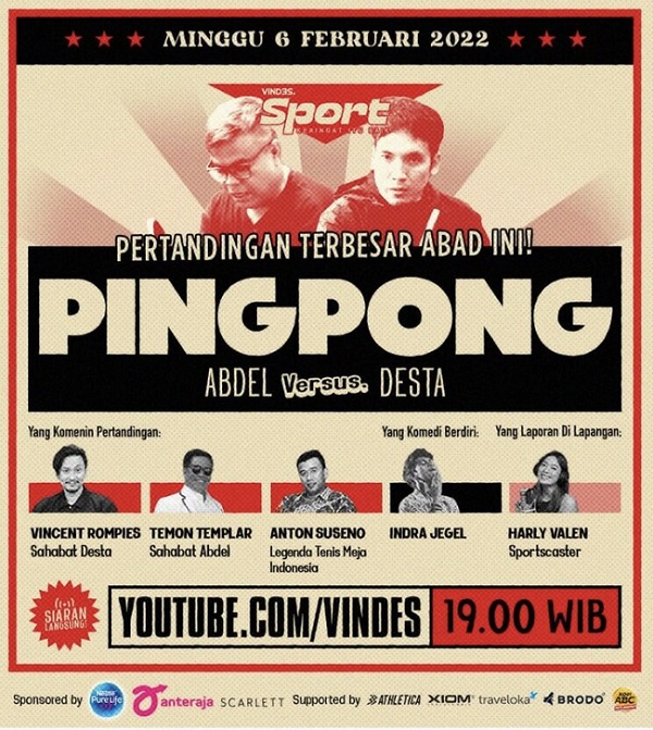 Streaming Pingpong Abdel vs Desta