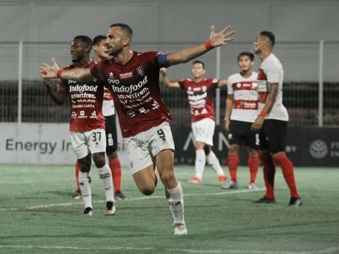 BALI UNITED UNGGUL LAWAN MADURA UNITED. (FOTO BALI UNITED)