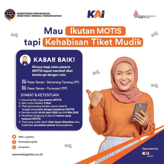 PT KAI Sediakan Angkutan Motor Gratis, Sekalian Tiket Lebaran untuk Pemiliknya