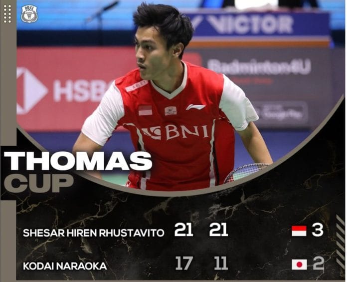 Ini link live streaming final Thomas Cup 2022 antara Indonesia dan India di MNC TV dan Inews TV, Minggu 15 Mei 2022.