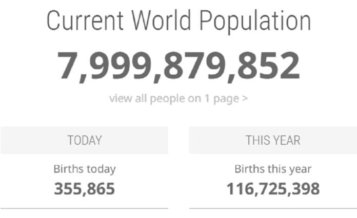 Dalam beberapa jam mendatang, penduduk Bumi akan menembus angka 8 miliar
