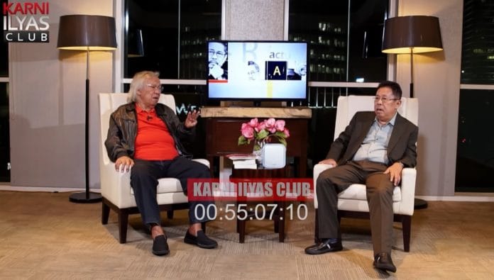 Panda Nababan dan Karni Ilyas di kanal YouTube Karni Ilyas Club