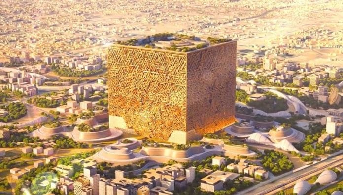 Mukaab, bangunan berbentuk kubus mirip Kabah yang akan menjadi ikon baru di Riyadh, Arab Saudi