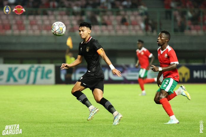 Aksi Timnas Indonesia saat melawan Burundi dalam FIFA Matchday