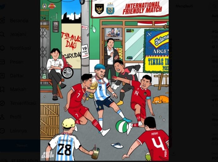 INDONESIA VS ARGENTINA KARTUN