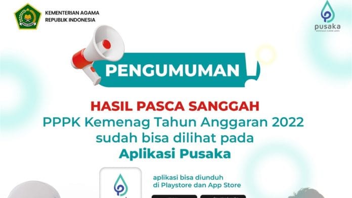 Cek Daftar Peserta yang Lolos Hasil Seleksi Calon PPPK Kemenag Tahun 2022 di SupperApps PUSAKA