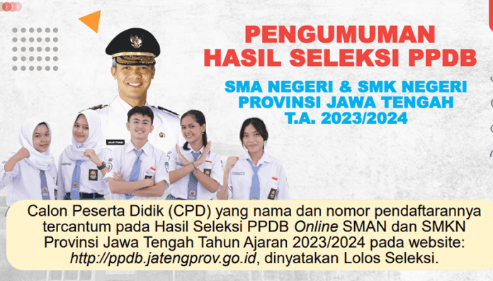 Dinyatakan Lolos di SIAP PPDB Prov Jawa Tengah SMA dan SMK, Lakukan Ini Biar Namanya Tidak Dicoret