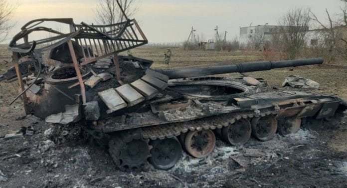 Tank Rusia T-72B3 MBT Hancur Tank Rusia