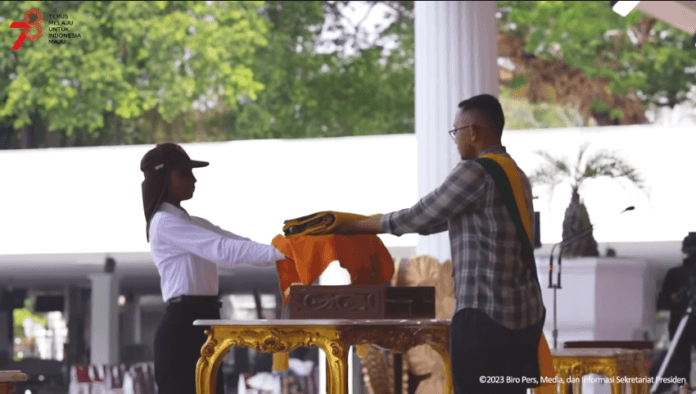 Pembawa Baki Paskibraka Nasional 2023 Latihan, Kaget Dilihat Langsung Jokowi