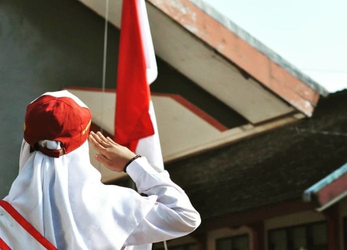 Ilustrasi Lirik dan Chord Lagu Hari Merdeka 17 Agutus tahun 45 Ciptaan H Mutahar