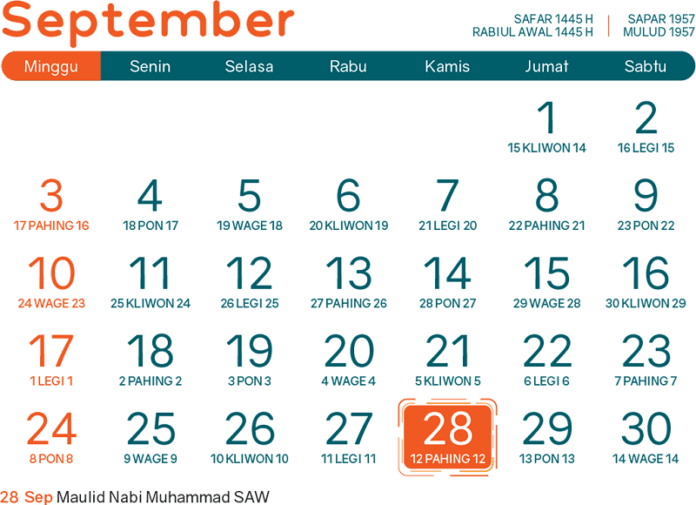 tanggal merah September 2023 Tanggal Merah September 2023 Hari Apa? Berikut Sejumlah Perayaan Penting Setelah Agustusan Rampung