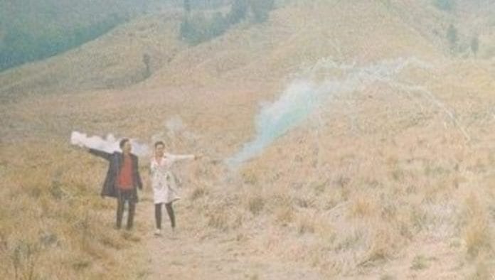 Ilustrasi kebakaran Gunung Bromo di Bukit Teletubbies (Akun Instagram Dolan Klaten)