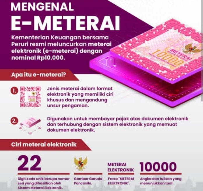 Ilustrasi Materai Elektronik (PPID Lampung)