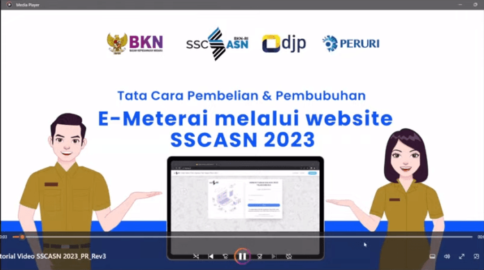 Cara Membeli dan Membubuhkan E Meterai CPNS 2023 di Laman SSCASN BKN, Mudah