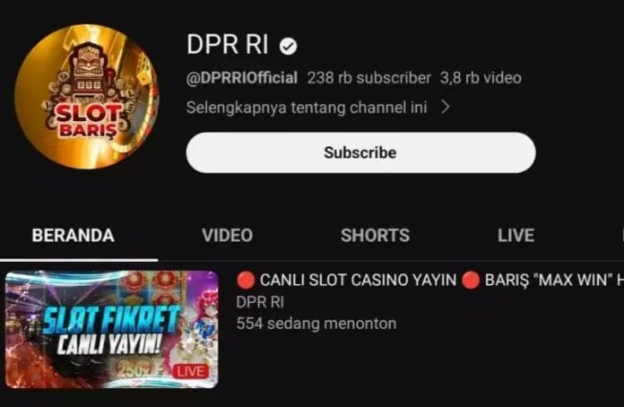 Youtube DPR RI Jadi Akun Judi Online, Kok bisa?