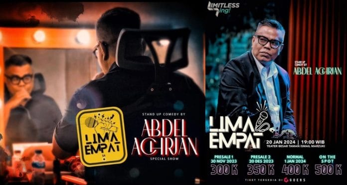 Cing Abdel Siapkan Special Show Stand Up Comedy Bertajuk Lima Empat Cing Abdel Siapkan Special Show Stand Up Comedy Bertajuk Lima Empat