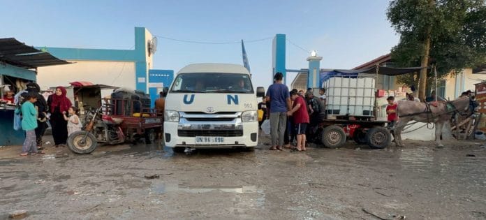 Hujan lebat di Jalur Gaza