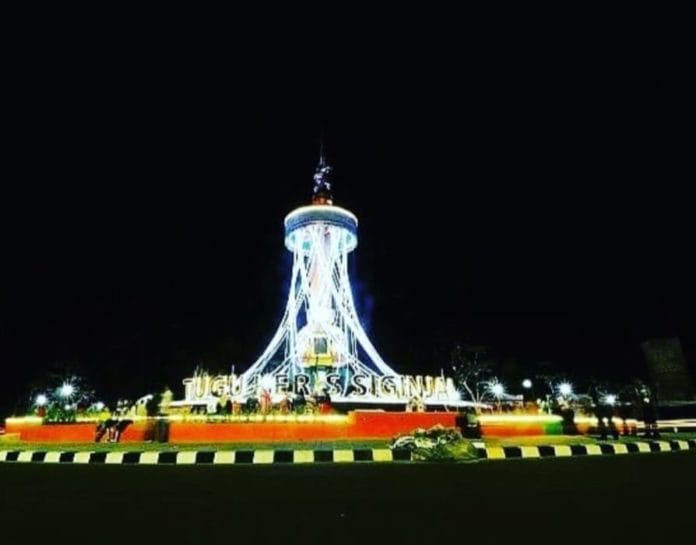 Ilustrasi ikon Provinsi Jambi Tugu Keris Siginjai (Aku Instagram Wisata Hits Jambi)