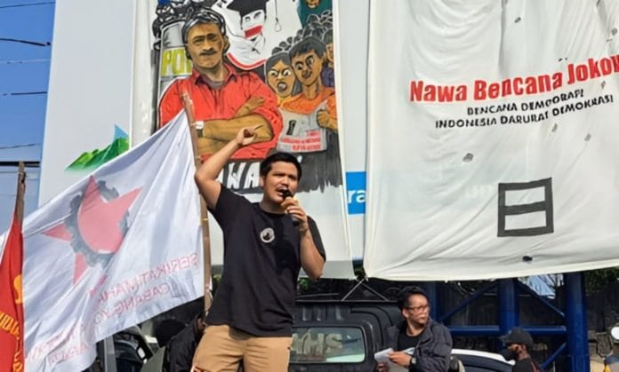 Aksi unjukrasa Gejayan Memanggil di Yogyakarta.