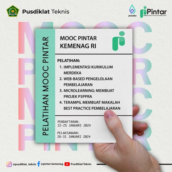 Pendaftar Pelatihan Massive Open Online Course (MOOC) Pintar Kemenag Tembus Angka 126 Ribu Orang