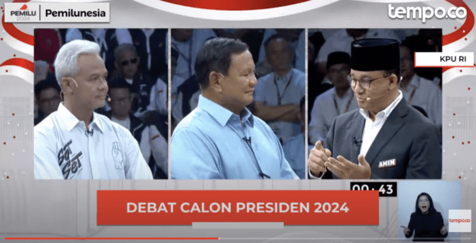 Prabowo Subianto, Anies Baswedan dan Ganjar Pranowo akan bertarung dalam Debat Capres 7 Januari 2024