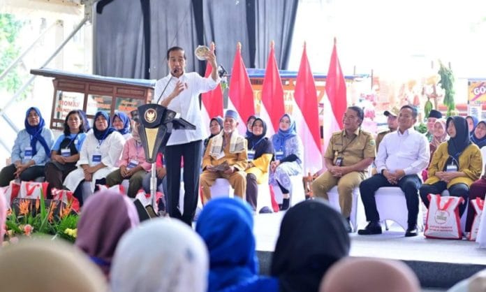 Jokowi-Nasabah Program Mekaar PNM.
