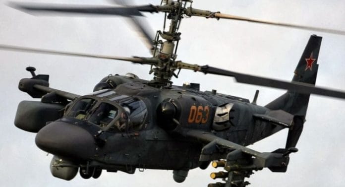 Helikopter Ka-52 alligator Rusia.
